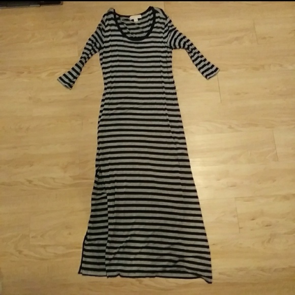 michael kors striped maxi dress